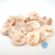 Load image into Gallery viewer, (3 pieces set) 11.5mm , 15mm & 23mm Real Pearl Shank Button