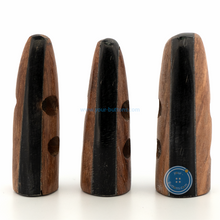 Load image into Gallery viewer, (1 piece set) 50mm Hand-Made Wooden and Horn inlay button
