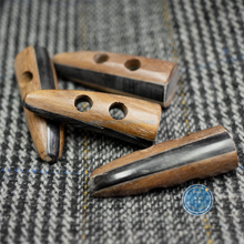 Load image into Gallery viewer, (1 piece set) 50mm Hand-Made Wooden and Horn inlay button