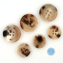 Load image into Gallery viewer, (3 pieces set) 15mm &amp; 20mm Natural Blonde Horn Buttons
