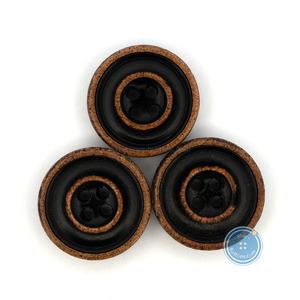 (3 pieces set) 17mm Vintage Wooden Button