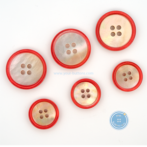 (3 pieces set) 15mm & 20mm Red MOP Button