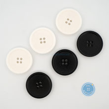 Load image into Gallery viewer, (3 pieces set) 25mm White Bone &amp; Black Horn Button
