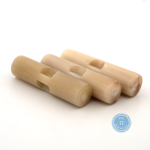 (1 piece set) 36mm Hand-Made Horn Toggle - Beige