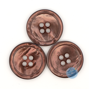 (3 pieces set) 23mm DTM Copper-Brown Shell Button