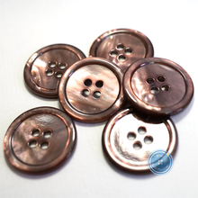Load image into Gallery viewer, (3 pieces set) 23mm DTM Copper-Brown Shell Button
