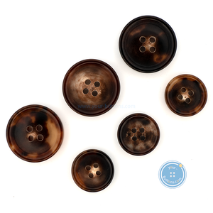 (3 pieces set) 15mm & 20mm Natural Blonde Horn Buttons