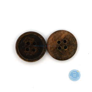 (3 pieces set) 12mm, 15mm & 17mm Vintage Wooden Button