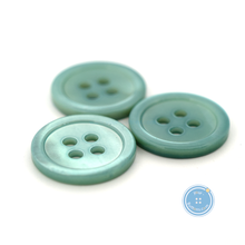 將圖片載入圖庫檢視器 (3 pieces set) 15mm DTM Green Shell Button
