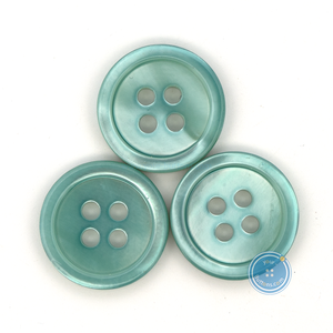 (3 pieces set) 15mm DTM Green Shell Button