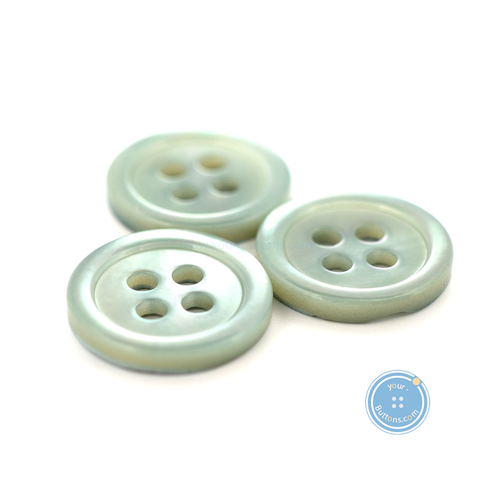 (3 pieces set) 14mm DTM Light Green Shell Button – Your Buttons