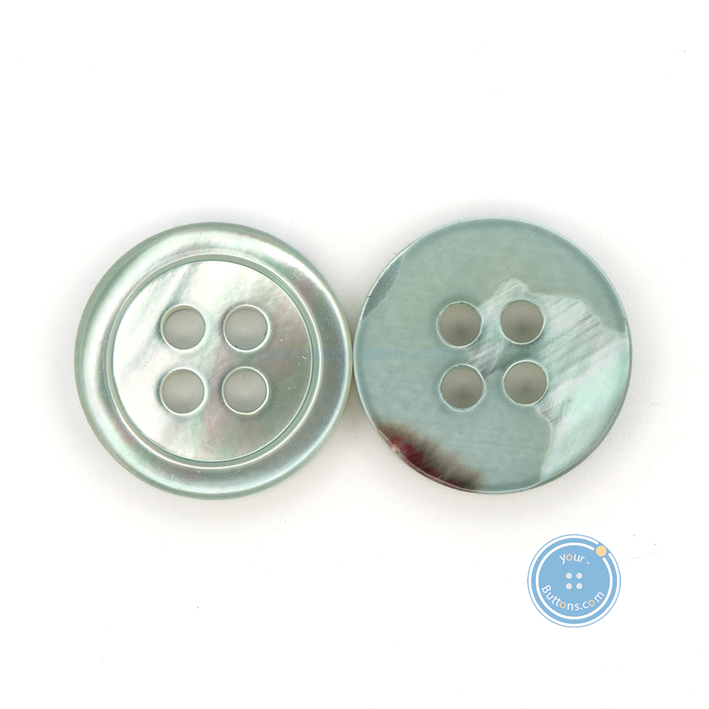 (3 pieces set) 14mm DTM Light Green Shell Button