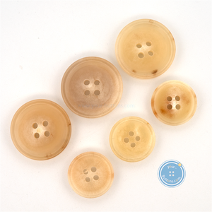 (3 pieces set) 15mm & 20mm Cow Horn Buttons