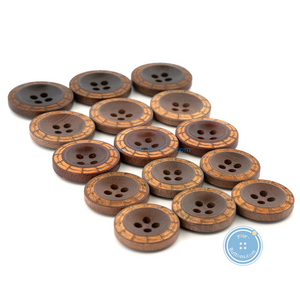 (3 pieces set) 15mm,16mm,17mm,18mm & 19mm Wooden Button with laser