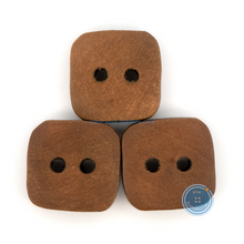 Load image into Gallery viewer, (3 pieces set) 15mm DTM Brown Square Wooden Button
