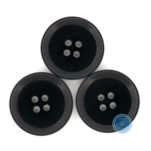 (3 pieces set) 21mm Black Corozo Button