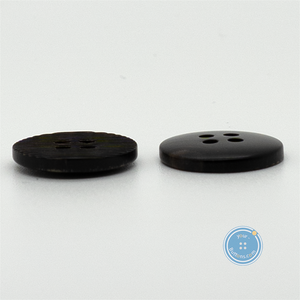 (3 pieces set) 18mm Real Horn Button with Line pattern