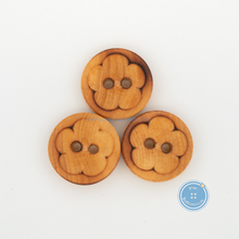 Load image into Gallery viewer, (3 pieces set) 15mm Laser Wooden Button
