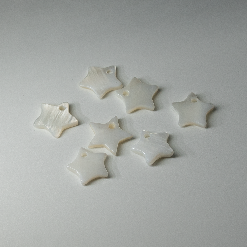 (3 pieces set) 12mm River Shell in Star shape