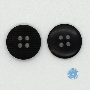 (3 pieces set) 18mm Real Horn Button with Line pattern