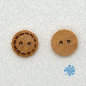 (3 pieces set) 9mm Wood button
