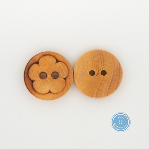 (3 pieces set) 15mm Laser Wooden Button
