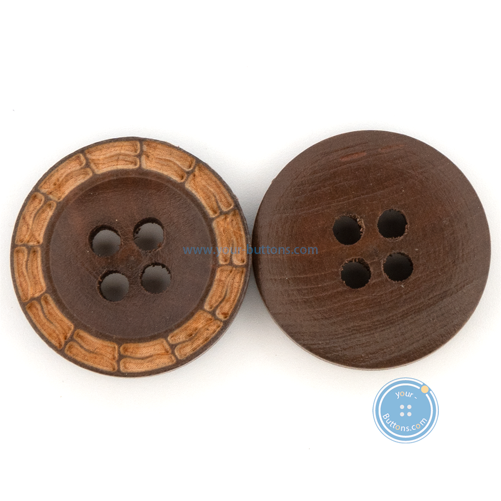 (3 pieces set) 15mm,16mm,17mm,18mm & 19mm Wooden Button with laser