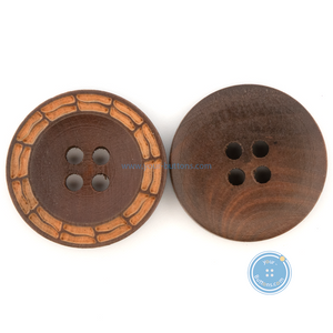 (3 pieces set) 15mm,16mm,17mm,18mm & 19mm Wooden Button with laser