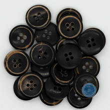 Load image into Gallery viewer, (3 pieces set) 15mm Real Horn Button with Burnt
