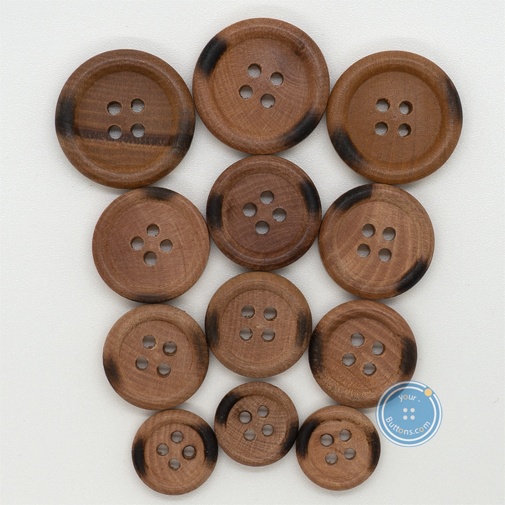 (3 pieces set) 12mm,14mm, 15mm,18mm 19mm & 23mm Wood button