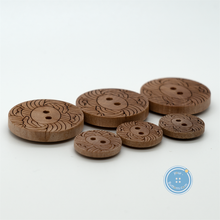 Load image into Gallery viewer, (3 pieces set) 15mm &amp; 25mm Wood button with pattern
