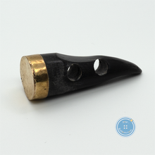 Load image into Gallery viewer, (1 piece set) 51mm Hand-Made Horn Toggle with Vintage rust metal base
