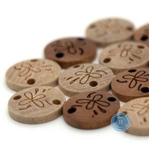 (3 pieces set) 15mm Beige & Brown Wooden Accessories