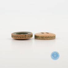 Load image into Gallery viewer, (3 pieces set) 10mm DTM Green Wooden Button with distressed
