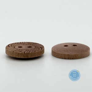 (3 pieces set) 15mm & 25mm Wood button with pattern