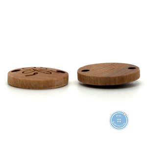 (3 pieces set) 15mm Beige & Brown Wooden Accessories