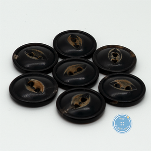 (3 pieces set) 18mm Real Horn Button Fisheye style