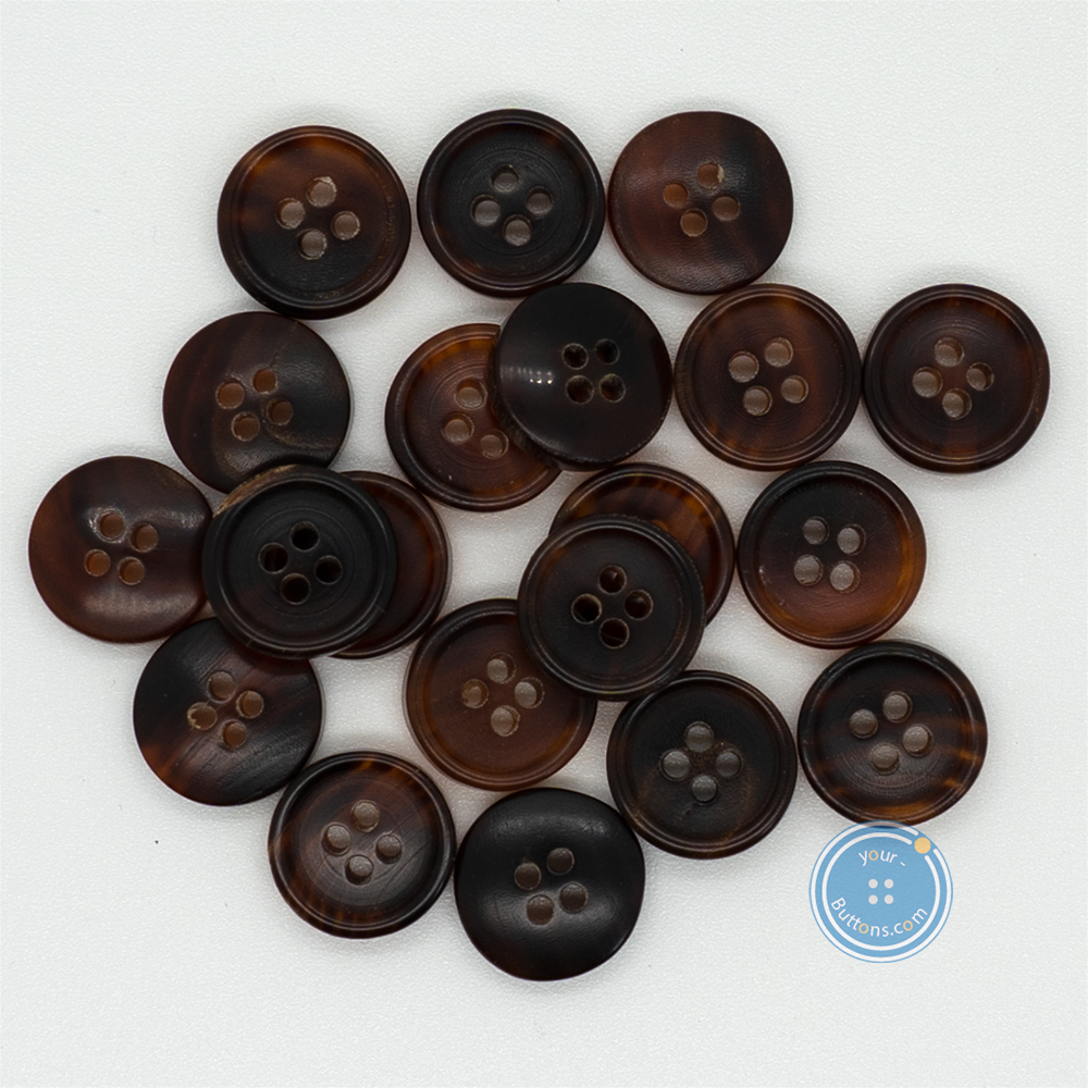 3 pieces set) 12mm Real Horn Button Brown – Your Buttons