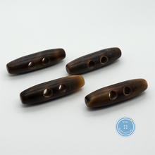 Load image into Gallery viewer, (1 piece set) 45mm Hand-Made Horn Toggle Dark Brown

