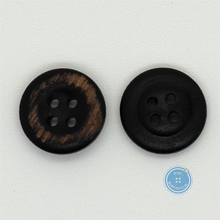 Load image into Gallery viewer, (3 pieces set) 14mm Brown &amp; Black Vintage Wooden Button
