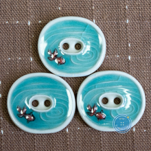 Load image into Gallery viewer, 22mm Handmade Pottery Button
