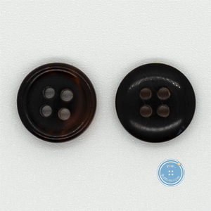 (3 pieces set) 13mm Real Horn Button Dark Brown & Light Brown