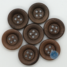Load image into Gallery viewer, (3 pieces set) 15mm &amp; 18mm Dark Brown Wood button
