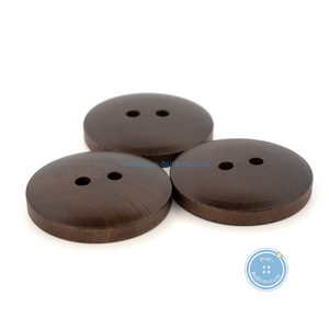 (3 pieces set) 27mm Brown Wooden Button