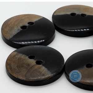 (2 pieces set) 27mm Hand-Made Horn Button