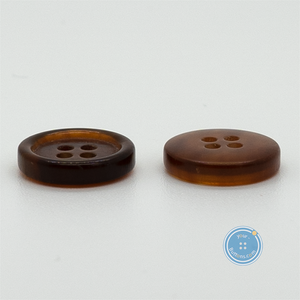 (3 pieces set) 14mm Real Horn Button Light Brown