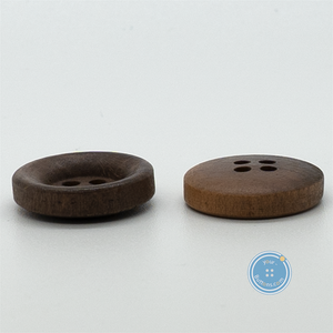 (3 pieces set) 15mm & 18mm Dark Brown Wood button