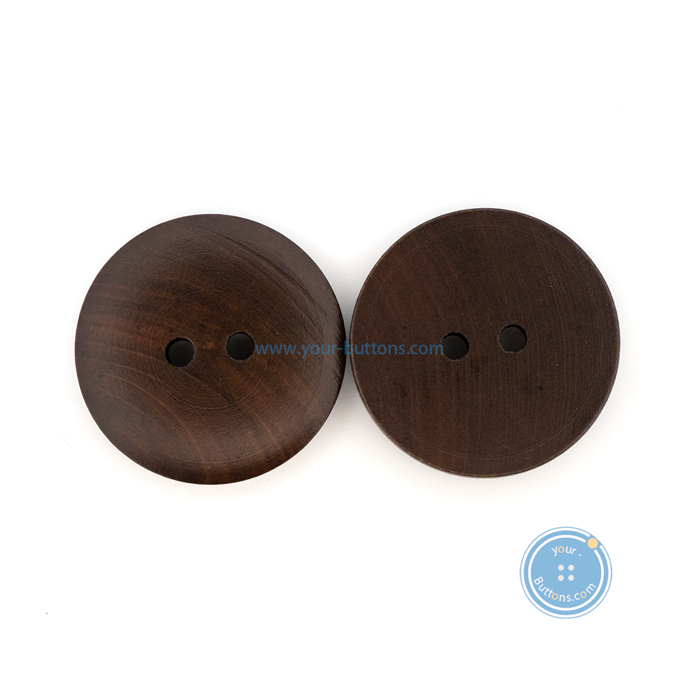 (3 pieces set) 27mm Brown Wooden Button