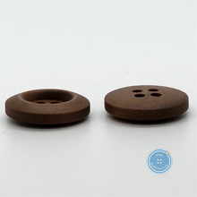 Load image into Gallery viewer, (3 pieces set) 15mm Dark Brown Wood button
