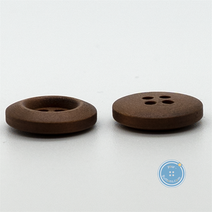 (3 pieces set) 15mm Dark Brown Wood button